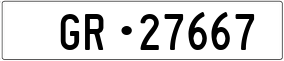 Trailer License Plate